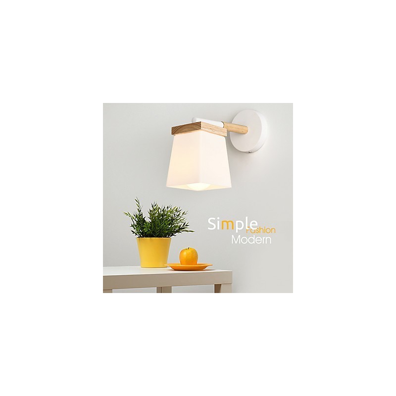 Squere Glassshade Wall Lamp For Bedroom Modern Feature Ambient Light Wall Sconces Wall Light