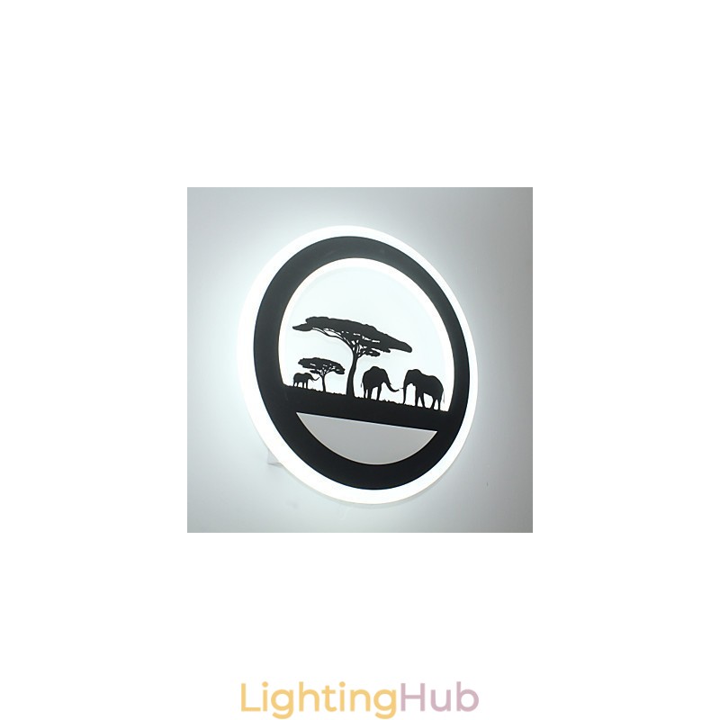 Acrylic Round Bedroom Bedside Wall Lamp Originality Modern Corridor Lamp Entrance Lamp