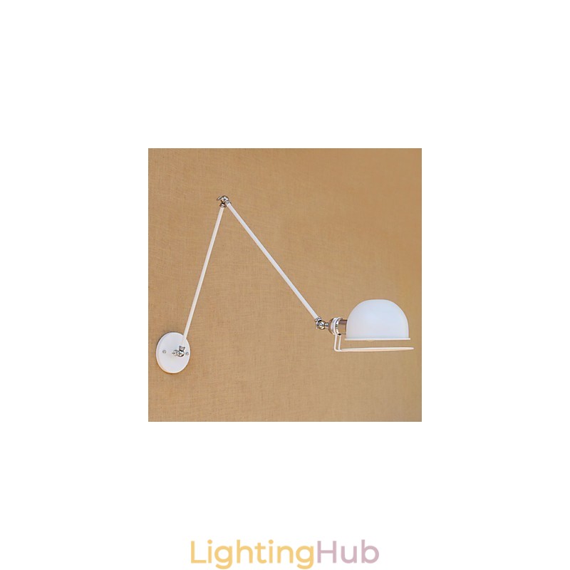 Simple Vintage Country Painting Feature for Mini Style Swing Arm Eye Protection Ambient Light Wall Sconces