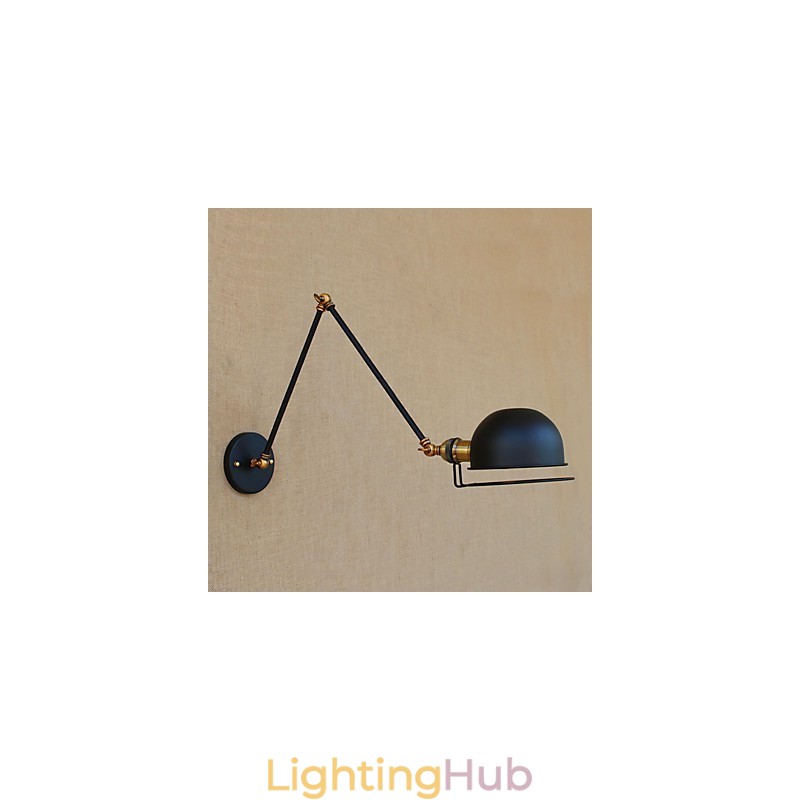 Simple Vintage Country Painting Feature for Mini Style Swing Arm Eye Protection Ambient Light Wall Sconces