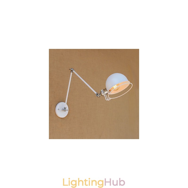 Simple Vintage Country Painting Feature for Mini Style Swing Arm Eye Protection Ambient Light Wall Sconces