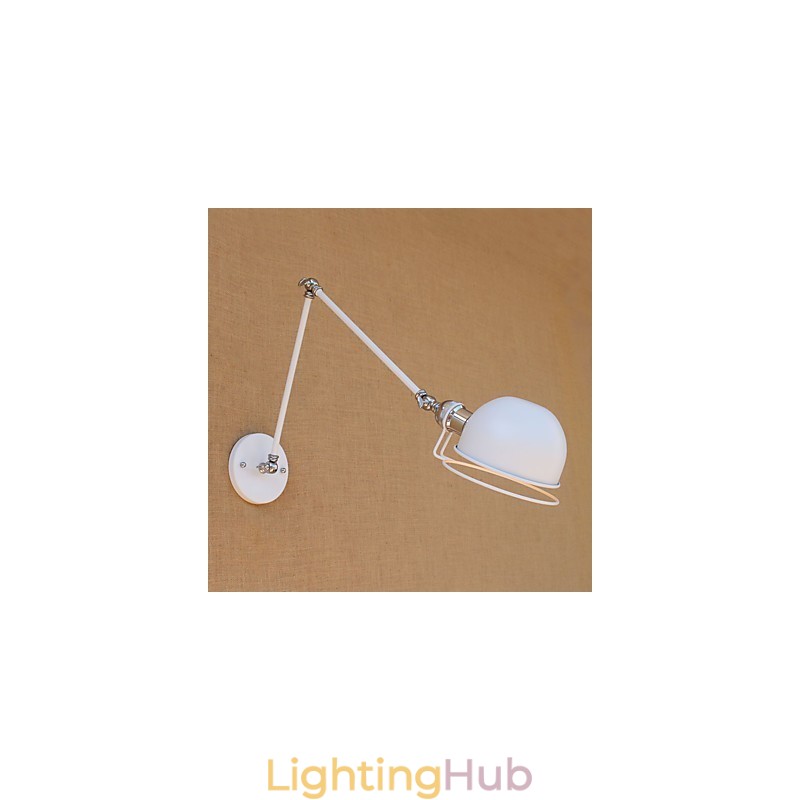 Simple Vintage Country Painting Feature for Mini Style Swing Arm Eye Protection Ambient Light Wall Sconces