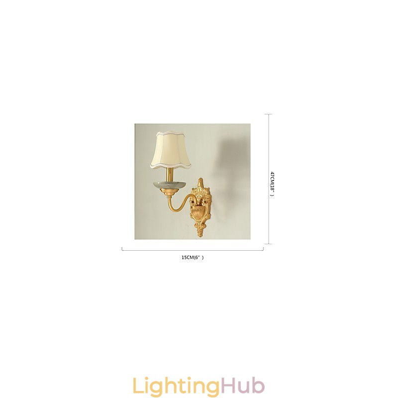 Simple Country Traditional Classic Brass Feature for Mini Style Uplight Wall Sconces Wall Light