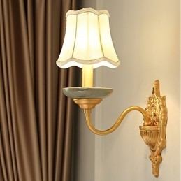 Simple Country Traditional Classic Brass Feature for Mini Style Uplight Wall Sconces Wall Light