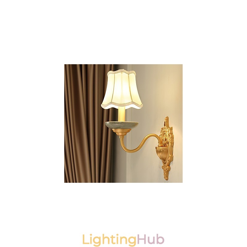 Simple Country Traditional Classic Brass Feature for Mini Style Uplight Wall Sconces Wall Light