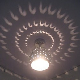 Creative Porous Ball Aesthetic Reflection Absorb Dome Light Wrought Iron Lamp