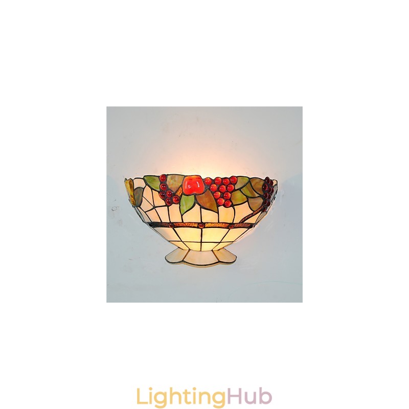 Retro Country Wall Lights Glass Shade Living Room Bedroom Restaurant Cafe Bar Wall Sconces