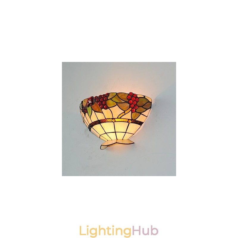Retro Country Wall Lights Glass Shade Living Room Bedroom Restaurant Cafe Bar Wall Sconces