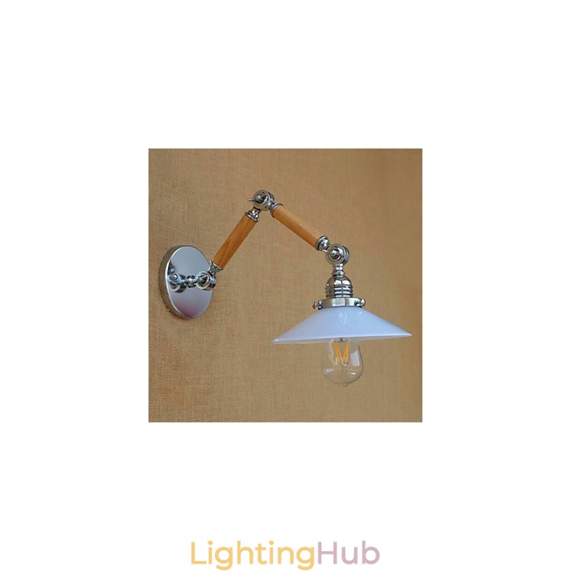 Modern Contemporary Chrome Feature for Swing Arm Ambient Light Swing Arm Lights Wall Light