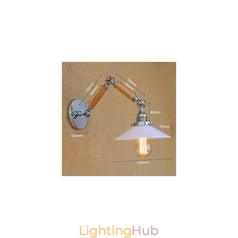 Modern Contemporary Chrome Feature for Swing Arm Ambient Light Swing Arm Lights Wall Light