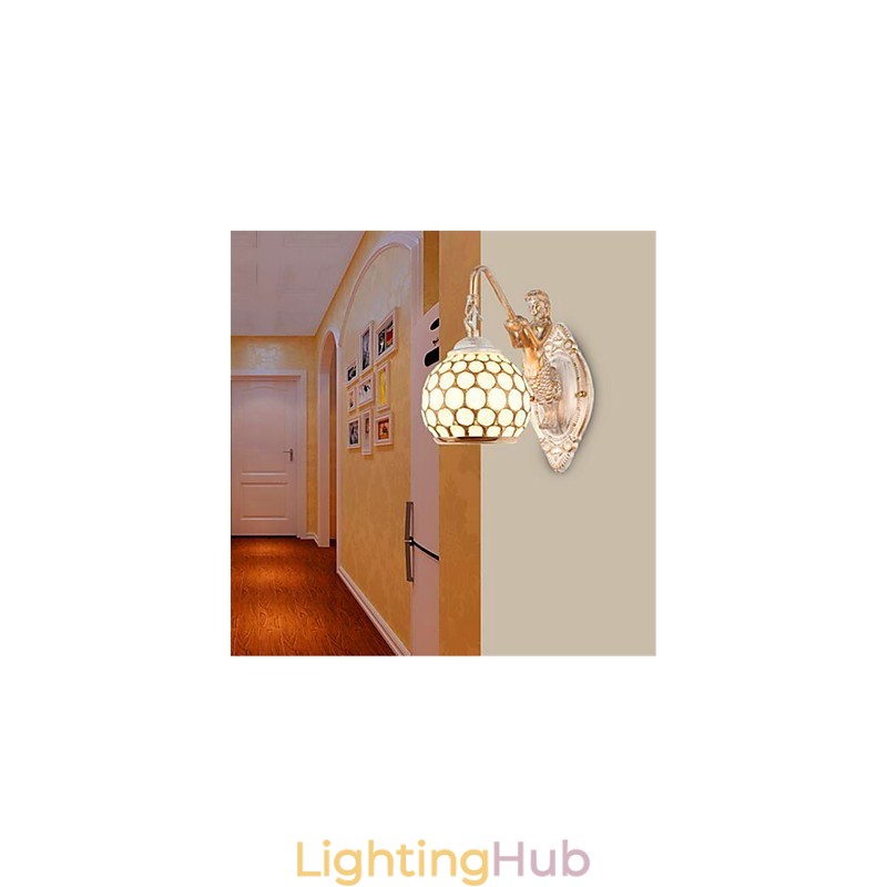 Simple European Style Wall Lamp Retro Pastoral Bedroom Bedside Balcony Stairs Hallway Mirror Lamp