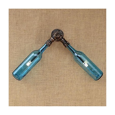 Retro American Village Creative Industry Wind Designer Water Bottle Wall Lamp Wall Light Blue Retro American Village Creative Industry Wind Designer Water Bottle Wall Lamp Wall Light Blue
