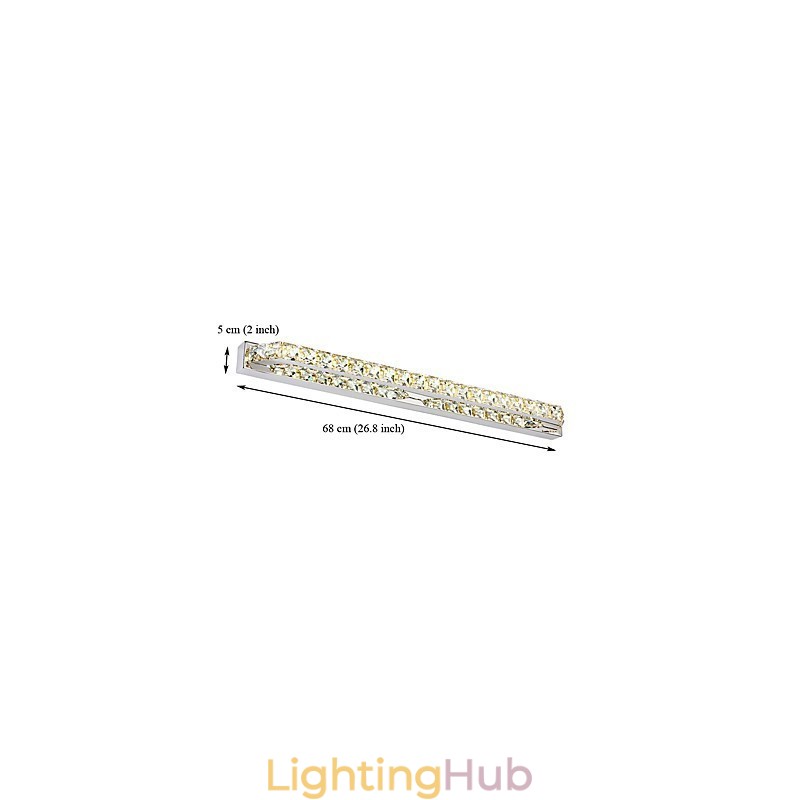 Long High Quality Mirror Lamp Bathroom Lights Metal and Crystal Wall Light