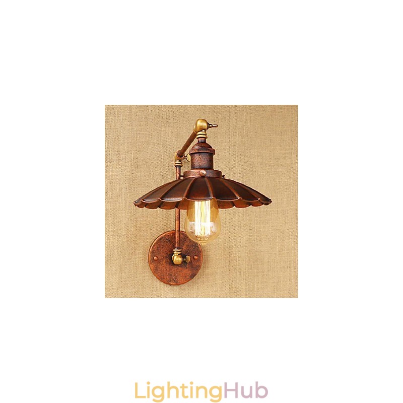 Long arm Half rust Retro Creative Nostalgic Retractable Folding Wall Sconces Wall Light