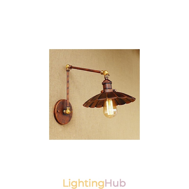 Long arm Half rust Retro Creative Nostalgic Retractable Folding Wall Sconces Wall Light