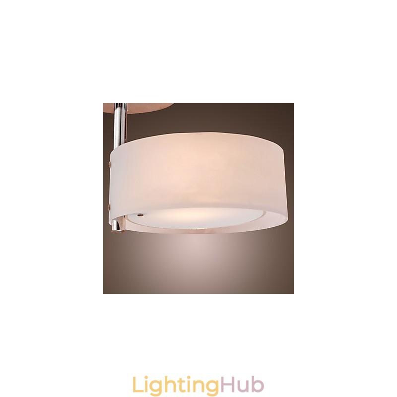 Modern Contemporary Mini Style Chrome Metal Chandelier Flush Mount Garage