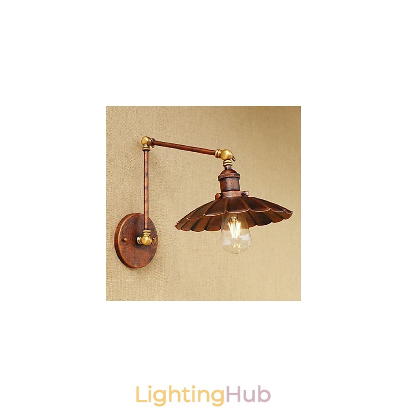 Long arm Half rust Retro Creative Nostalgic Retractable Folding Wall Sconces Wall Light