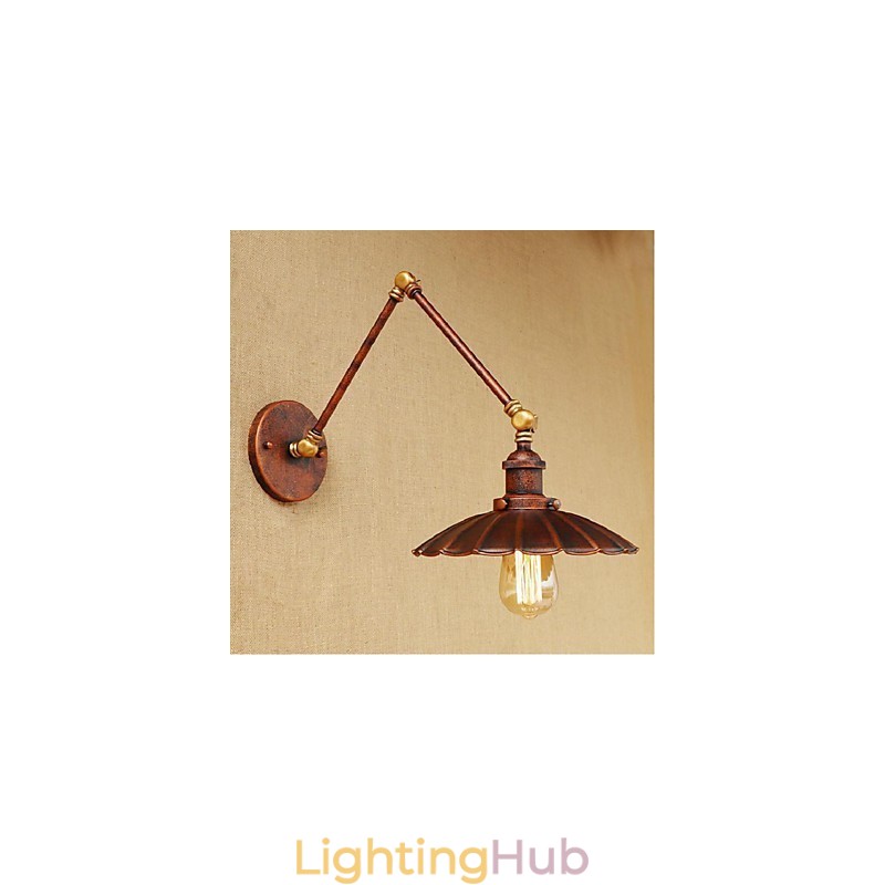 Long arm Half rust Retro Creative Nostalgic Retractable Folding Wall Sconces Wall Light