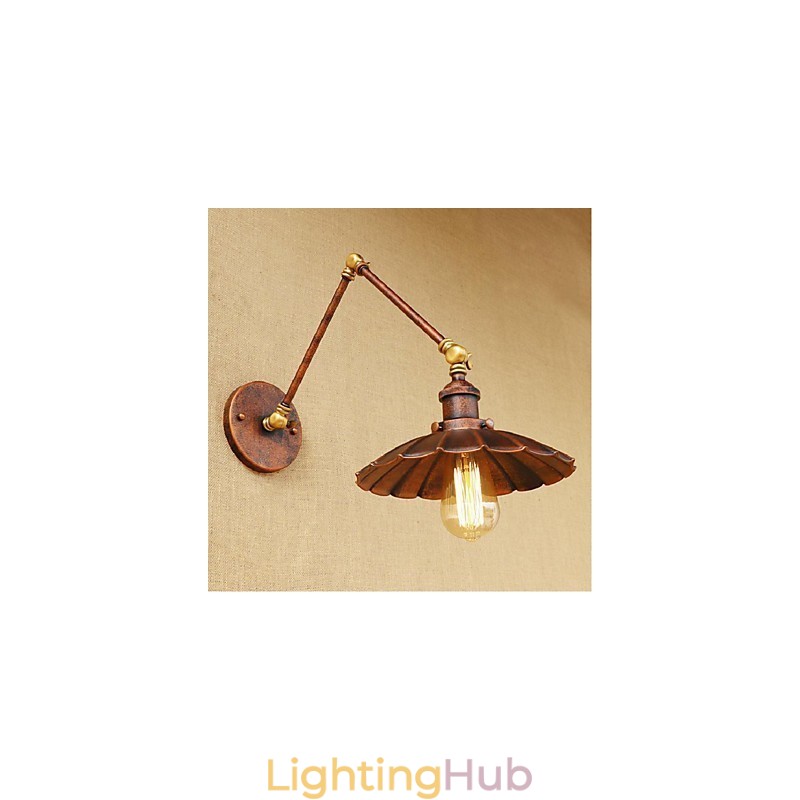 Long arm Half rust Retro Creative Nostalgic Retractable Folding Wall Sconces Wall Light