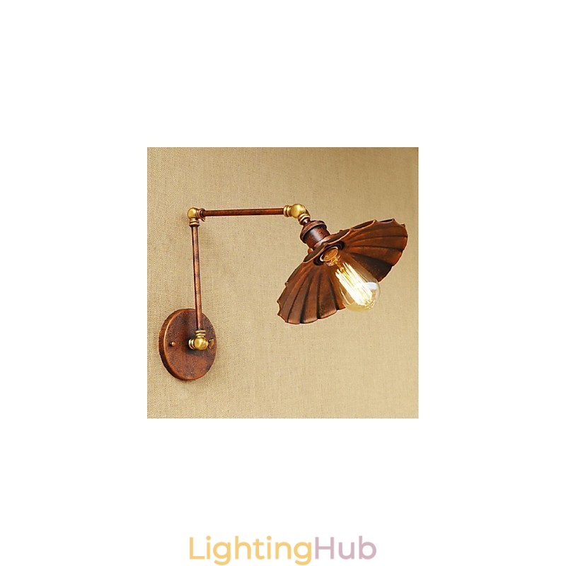 Long arm Half rust Retro Creative Nostalgic Retractable Folding Wall Sconces Wall Light