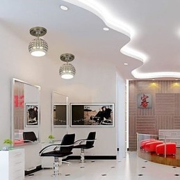 Modern Contemporary Mini Style Electroplated Metal Flush Mount