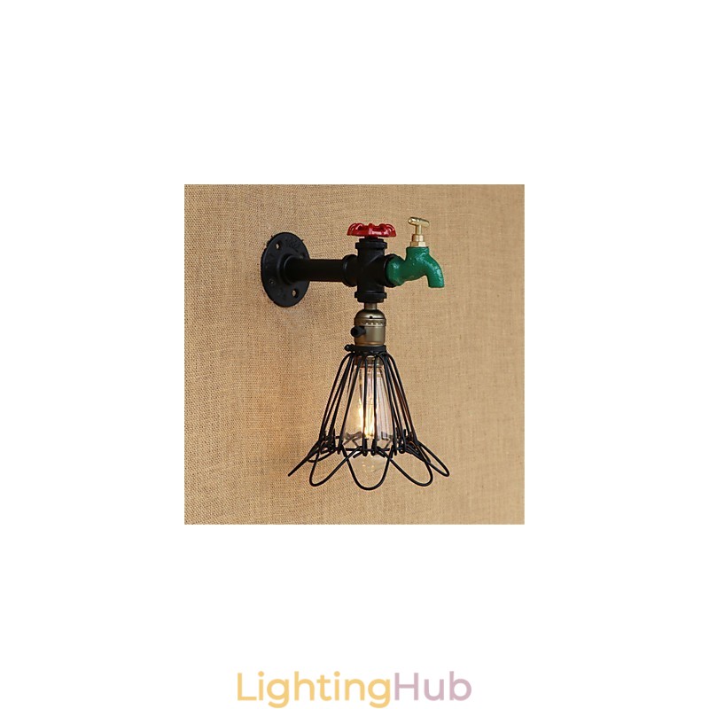 Country Retro Painting Feature for Mini Style Ambient Light Wall Sconces Wall Light