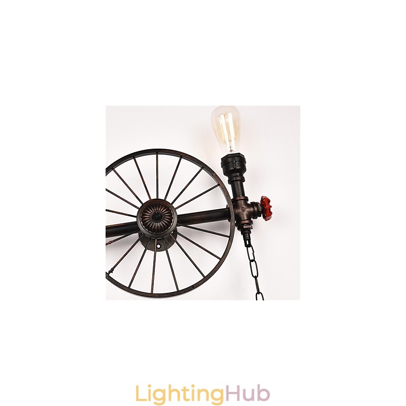Vintage Industrial Pipe Wall Lights Creative Lights Restaurant Cafe Bar Decoration lighting With 2 Light Painted Finish