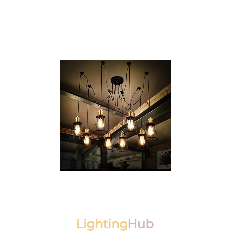 Country Designers Painting Metal Chandelier