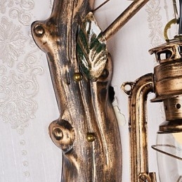 Rustic Lodge Painting Feature for Mini Style Uplight Wall Sconces Wall Light