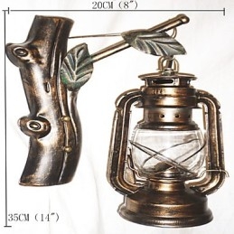 Rustic Lodge Painting Feature for Mini Style Uplight Wall Sconces Wall Light