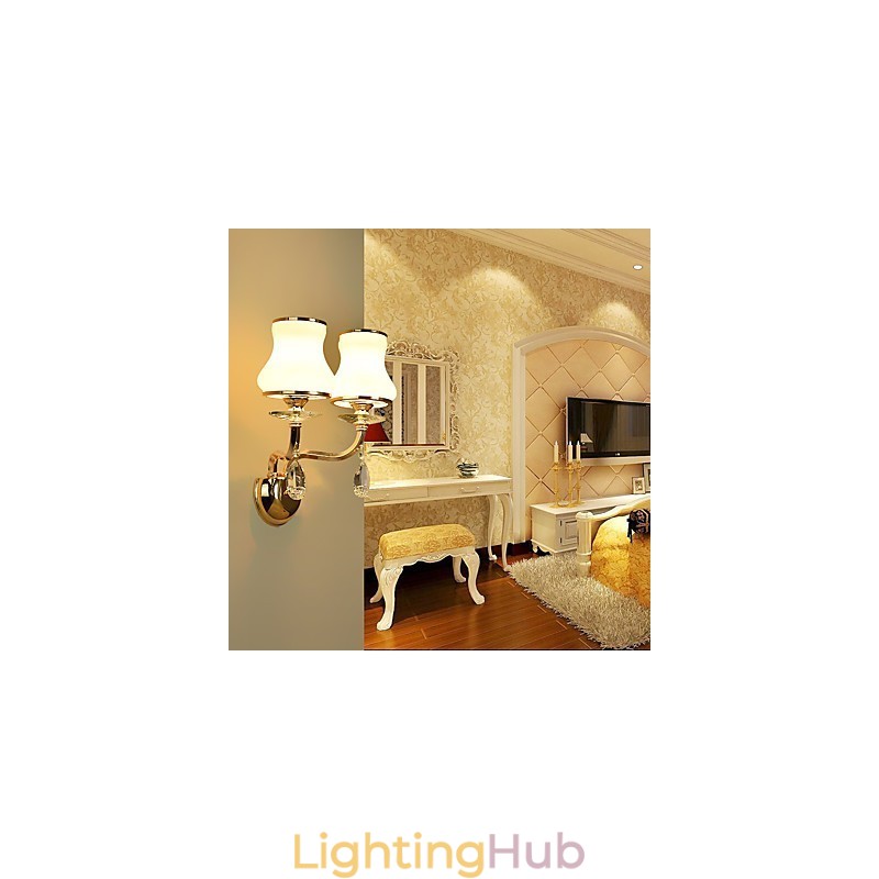 Modern Contemporary Electroplated Feature for Crystal Ambient Light Wall Sconces Wall Light
