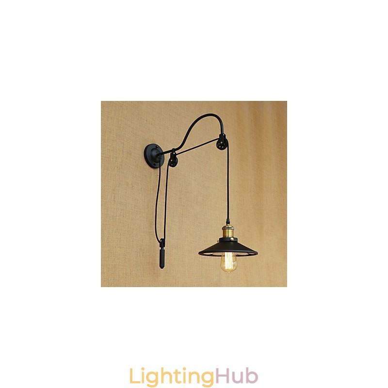 Country Retro Painting Feature for Adjustable lift Ambient Light Wall Sconces Wall Light