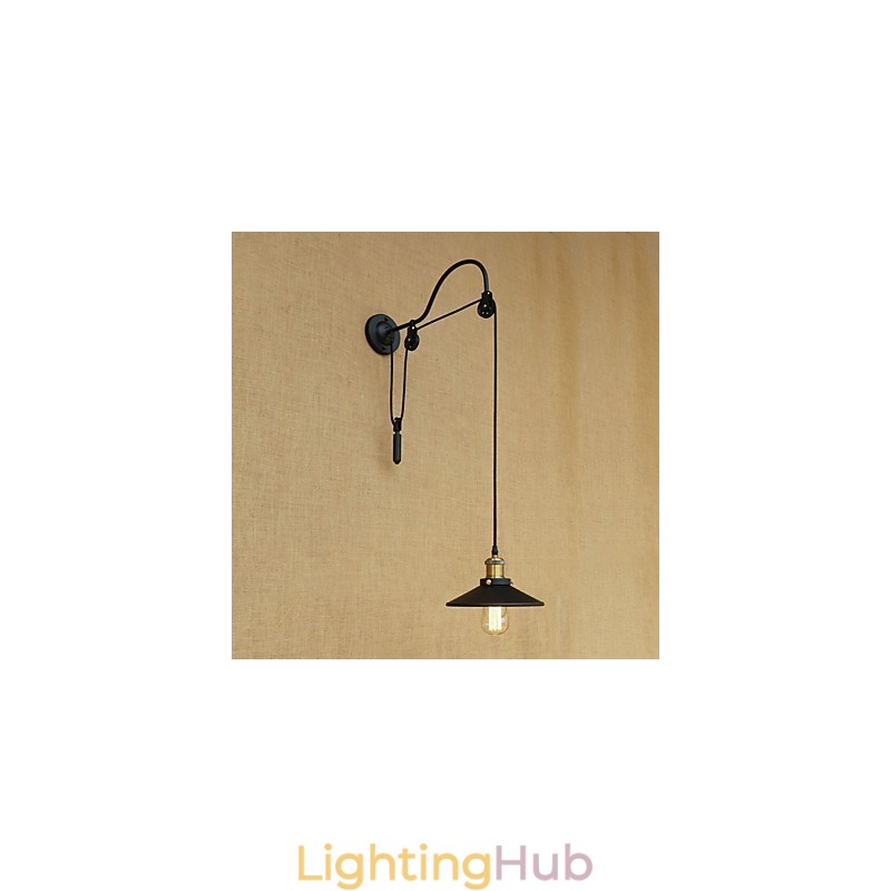 Country Retro Painting Feature for Adjustable lift Ambient Light Wall Sconces Wall Light