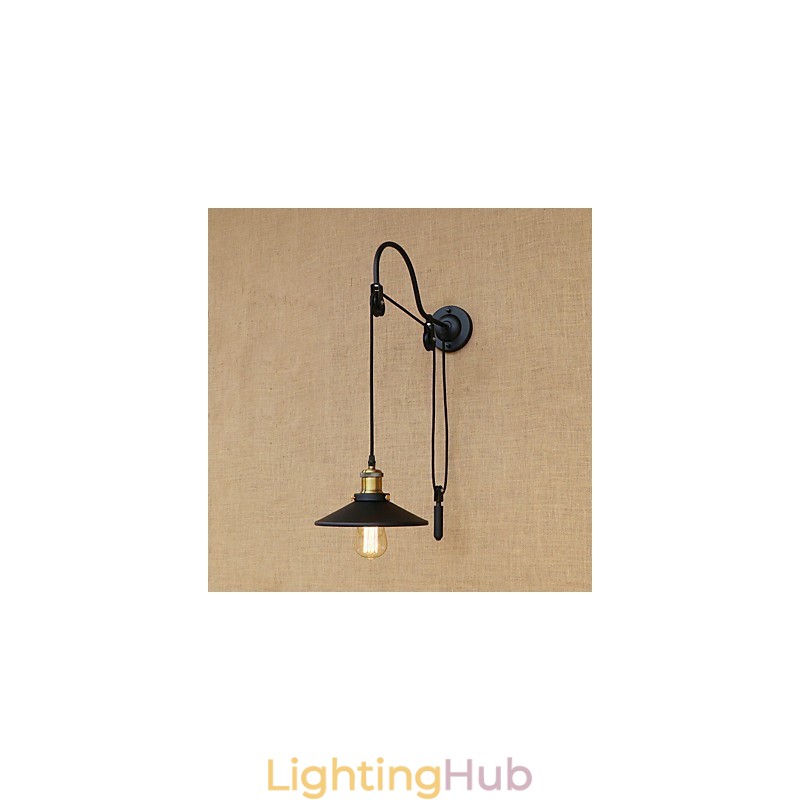 Country Retro Painting Feature for Adjustable lift Ambient Light Wall Sconces Wall Light