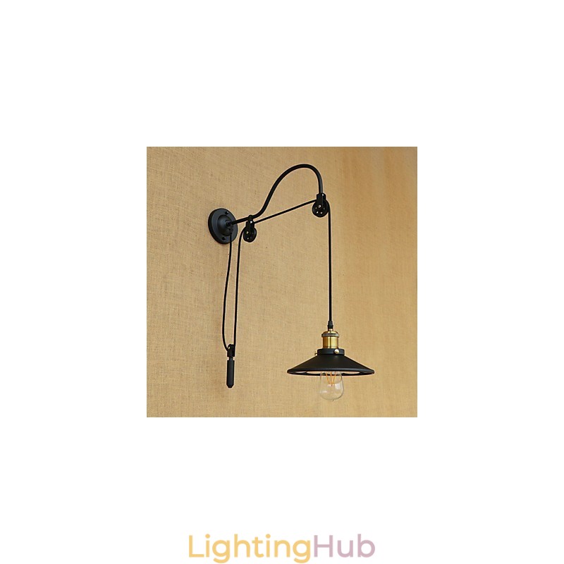 Country Retro Painting Feature for Adjustable lift Ambient Light Wall Sconces Wall Light