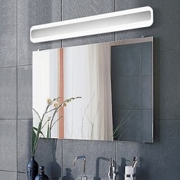 Integrated Modern Contemporary Chrome Feature for Ambient Light Bathroom Lighting Wall Light