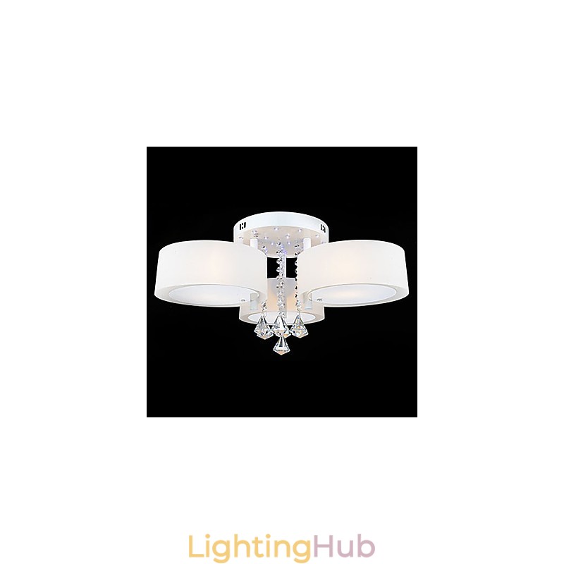 Modern Contemporary Crystal Painting Metal Flush Mount