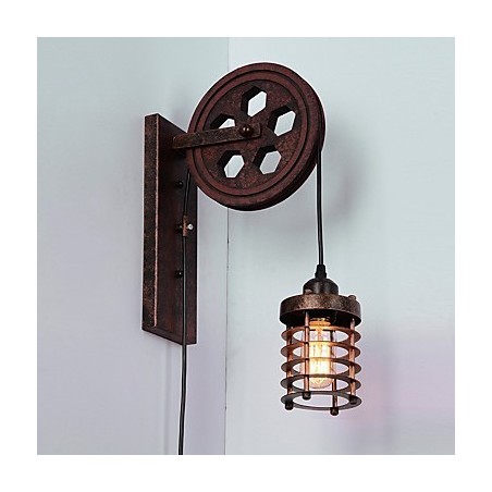 Industrial Retro Iron Wall Lamp Creative Personality Lift Pulley Wall Lamp Industrial Retro Iron Wall Lamp Creative Personality Lift Pulley Wall Lamp