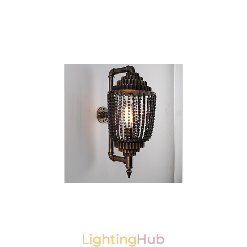 Vintage Iron Industrial Wind Shop Gear Lamp