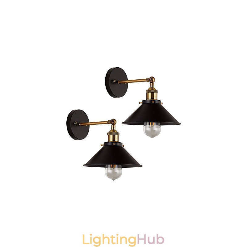 2 pcs Metal Wall Sconces Industrial Wall Light Vintage Edison Simplicity Lamp for Cafe Club Bar Lighting