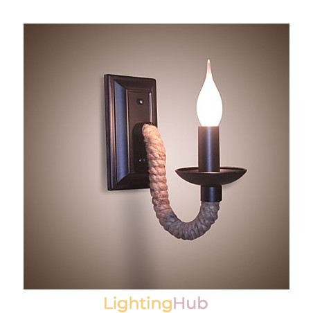 Hemp Rope Retro Wall Lamp Creative Personality Bar Iron Candle Lamp Hemp Rope Retro Wall Lamp Creative Personality Bar Iron Candle Lamp
