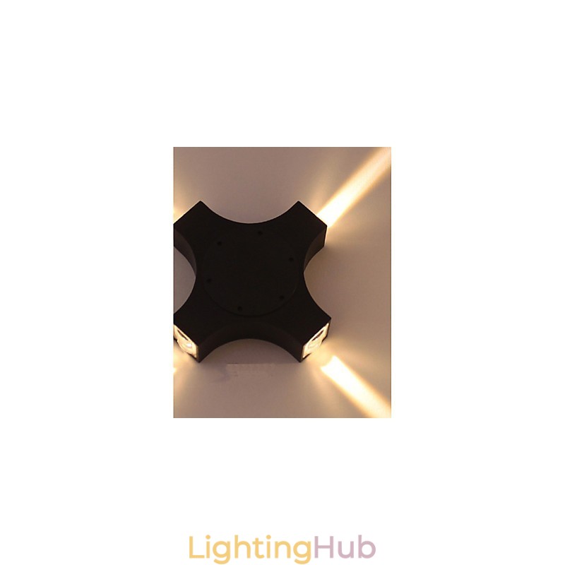 Integrated Simple Novelty Country Feature for Eye Protection Ambient Light Wall Sconces Cross Star Outdoor Waterproof Courtyard Wall Lamp