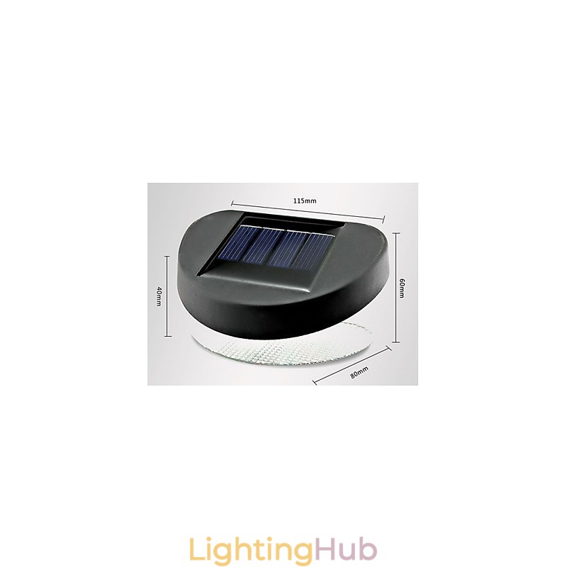White Light Solar Light Path Wall Landscape Mount Garden Fence Light