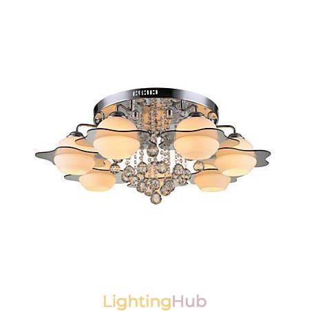 Remoter Control 7 Lights with Blue Redss Modern Ceiling Light Flush Mount Remoter Control 7 Lights with Blue Redss Modern Ceiling Light Flush Mount