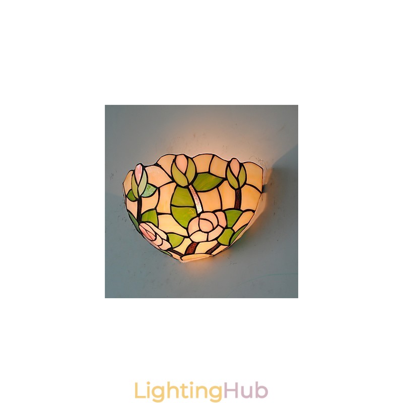Retro Country Wall Lights Glass Shade Living Room Bedroom Restaurant Cafe Bar Wall Sconces