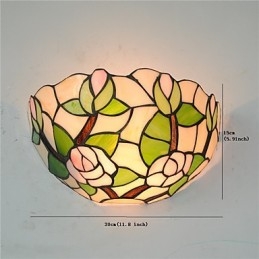 Retro Country Wall Lights Glass Shade Living Room Bedroom Restaurant Cafe Bar Wall Sconces
