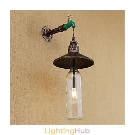 Edison Retro Decorative Water Pipe Wine Bottle Wall lamp Wall Light Edison Retro Decorative Water Pipe Wine Bottle Wall lamp Wall Light