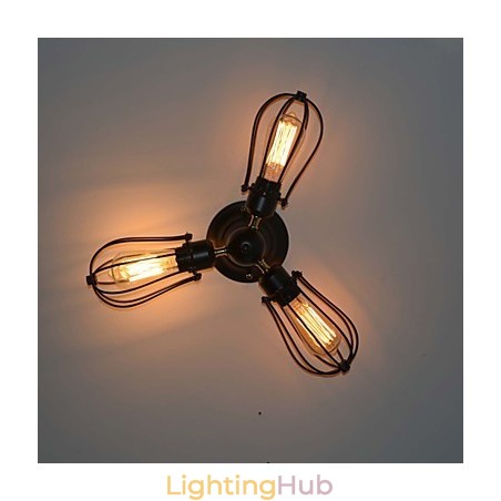 Traditional Classic Vintage Mini Style Painting Metal Flush Mount Traditional Classic Vintage Mini Style Painting Metal Flush Mount