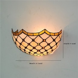 Retro Country Wall Lights Glass Shade Living Room Bedroom Restaurant Cafe Bar Wall Sconces