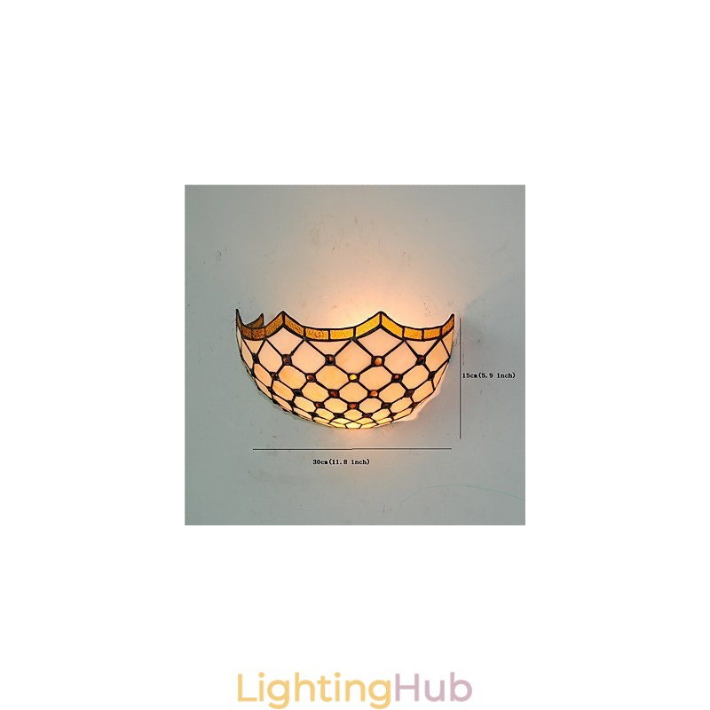 Retro Country Wall Lights Glass Shade Living Room Bedroom Restaurant Cafe Bar Wall Sconces